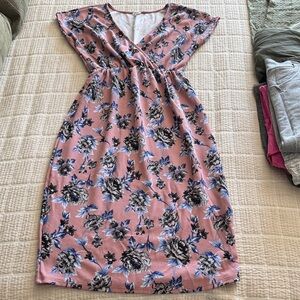 Pink Blush Maternity Dress